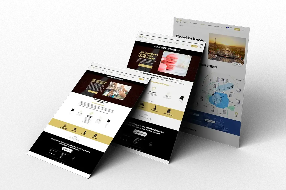 Site web marketing de la campagne On Location Paris 2024